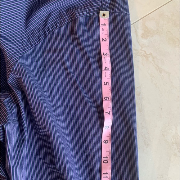 Synrgy Men's Long Sleeve Button Down Blue w Pink and White Pinstripe Sz 3XL - Picture 8 of 12